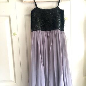 Grey Sequins Party Dress